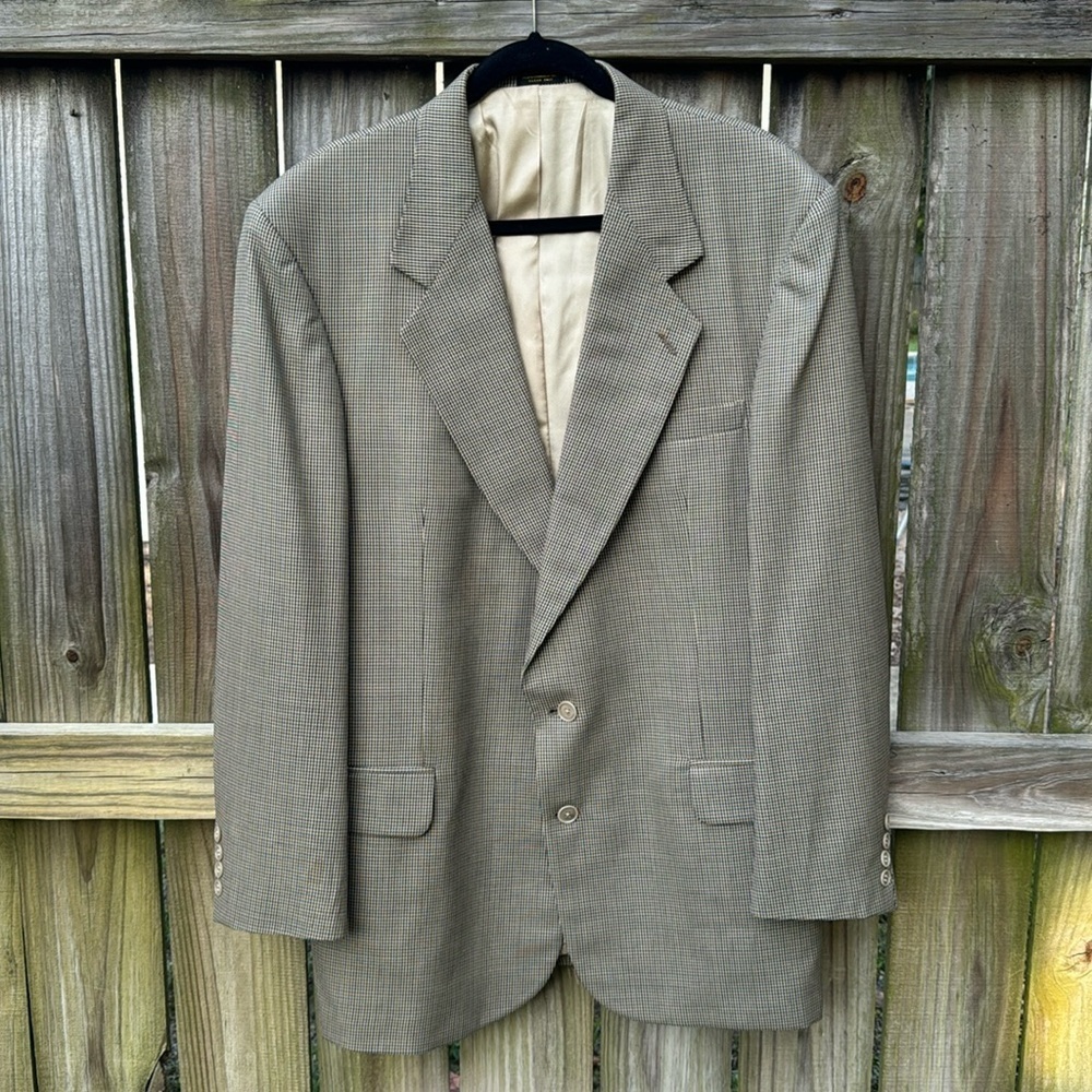 Oscar de la Renta houndstooth blazer, size 44L